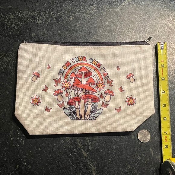 Mushroom Motif Cosmetic Bag (NWOT) - Picture 2 of 3